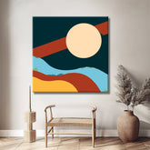 Painting by Numbers Art Horizon Yellow Sun